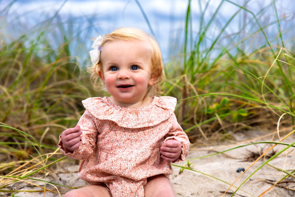 kids playing during family session in South Florida